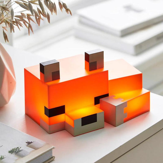 Lámpara Pixel Zorrito – Luz nocturna gamer